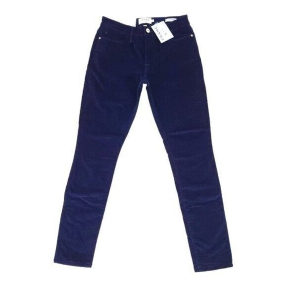 Pants - FRAME Le High Rise Blue Skinny Corduroy Jeans Pants Size 27 NWT